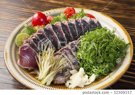 Tosa Cuisine Katsuo No Tataki Stock Photo