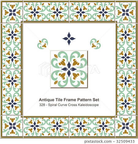 Antique tile frame pattern set - Stock Illustration [32509433] - PIXTA