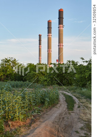 Industrial Chimney Line Industrial Chimney Line 32509854