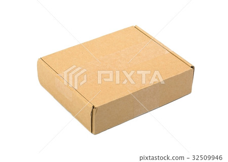 Cardboard Box on White 32509946