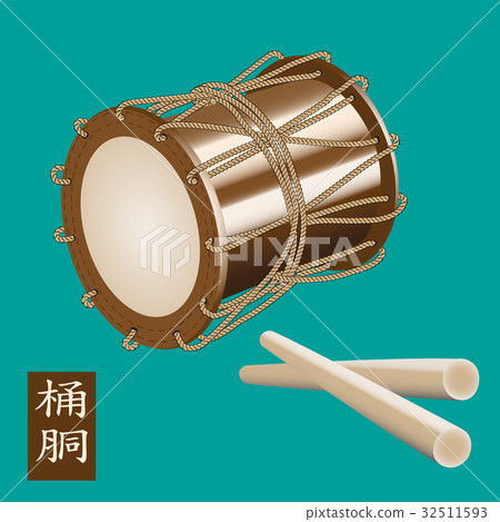 Traditional Taiko or O-kedo drum Traditional Taiko or O-kedo drum 32511593