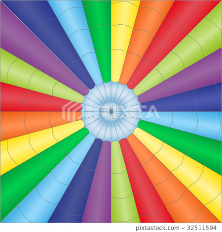 Vector illustration multicolored parachute balloon Vector illustration multicolored parachute balloon 32511594