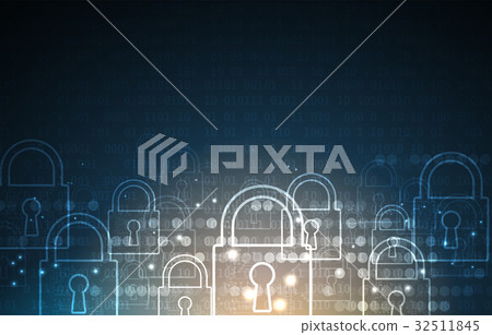 Technology security concept. Modern safety world 32511845