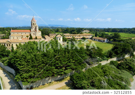 Lerins Abbey in Saint-Honorat island, France Lerins Abbey in Saint-Honorat island, France 32512855
