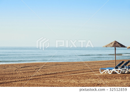 lonely beach in the mediterranean sea 32512859