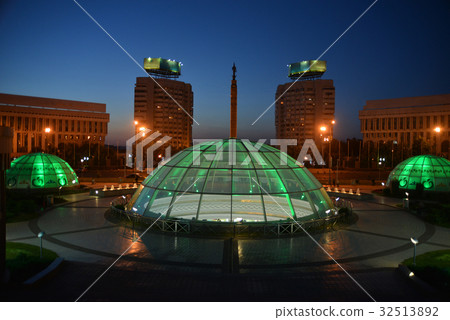 Evening illumination in Almaty - Kazakhstan Evening illumination in Almaty - Kazakhstan 32513892