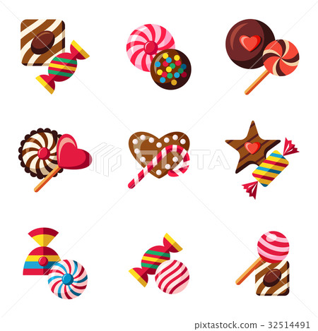 Digital vector red brown sweet - Stock Illustration [32514491] - PIXTA