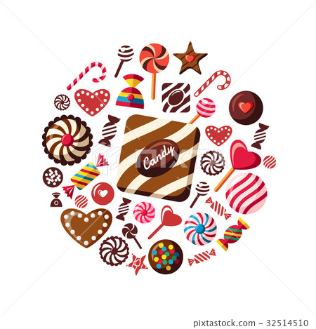 Digital vector red brown sweet Digital vector red brown sweet 32514510