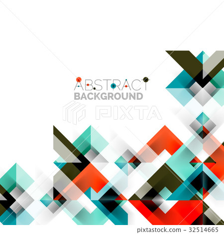 Modern square geometric pattern design on white Modern square geometric pattern design on white 32514665