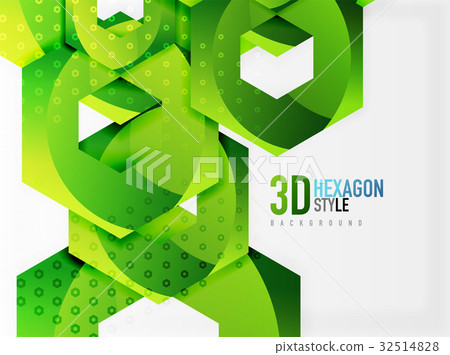 Vector 3d hexagon background - Stock Illustration [32514828] - PIXTA