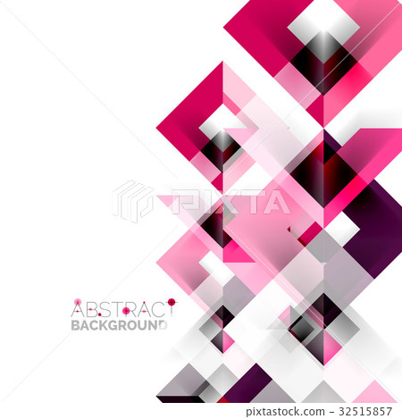 Modern square geometric pattern design on white 32515857