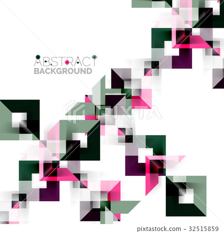 Modern square geometric pattern design on white 32515859