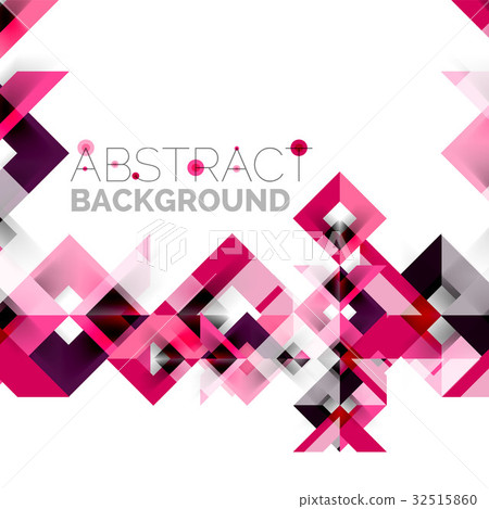 Modern square geometric pattern design on white 32515860