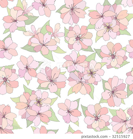 Floral tiled pattern. Flower Spring garden texture - Stock Illustration ...