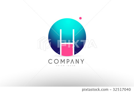 alphabet 3d sphere letter blue pink logo icon - Stock Illustration ...