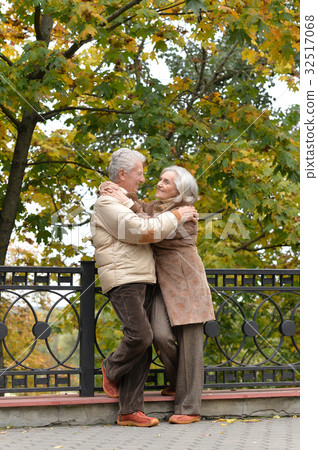 Portrait of a senior couple hugging Portrait of a senior couple hugging 32517068