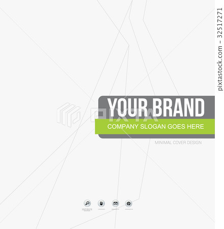 Minimalistic cover design, white background with s 32517271