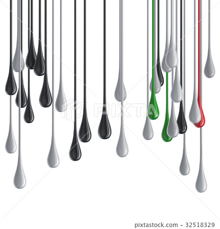 3D color glossy paint drop blobs 32518329