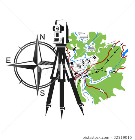 Symbol for geodesy and cartography 32519010