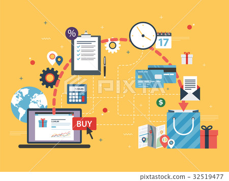 Online shopping. E-commerce in internet. 32519477