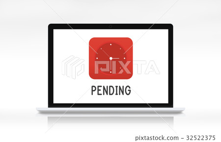 Pending red analog alarm clock icon Pending red analog alarm clock icon 32522375