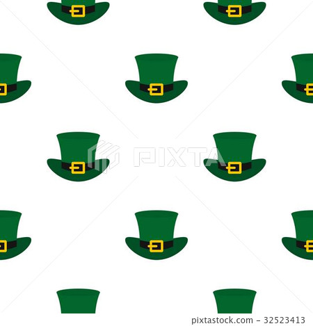Green top hat with buckle pattern seamless 32523413