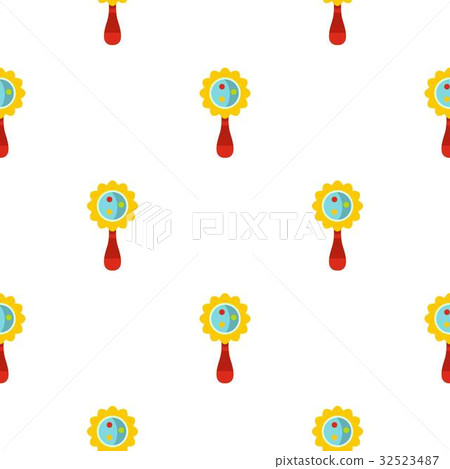 Colorful baby rattle pattern seamless 32523487