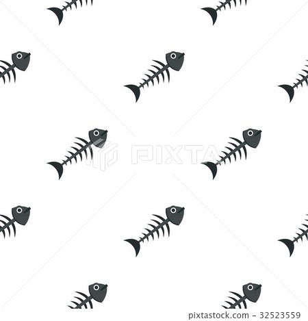 Fish bone pattern seamless - Stock Illustration [32523559] - PIXTA