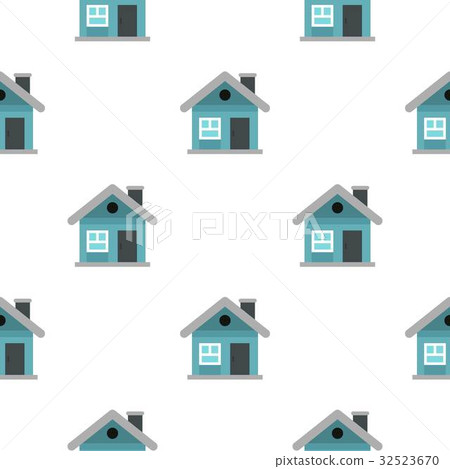 Small blue cottage pattern seamless Small blue cottage pattern seamless 32523670