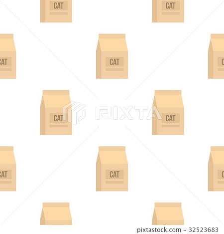 Cat food bag pattern seamless Cat food bag pattern seamless 32523683