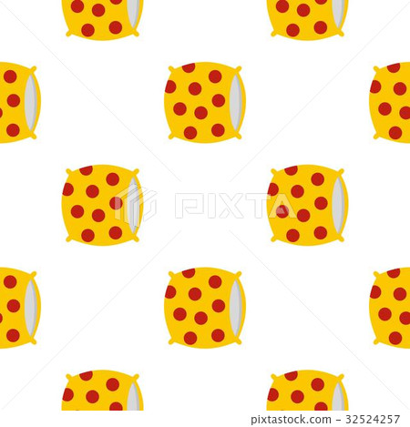 Yellow pillow with red dots pattern seamless Yellow pillow with red dots pattern seamless 32524257