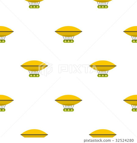 Yellow retro hot air balloon pattern seamless Yellow retro hot air balloon pattern seamless 32524280
