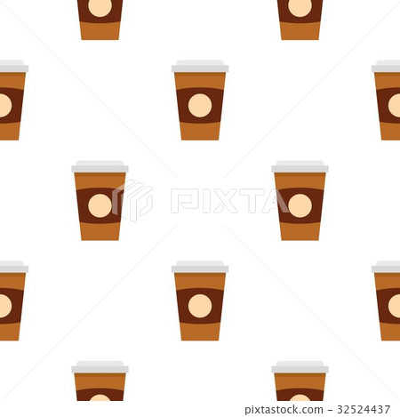 Brown paper coffee cup pattern seamless Brown paper coffee cup pattern seamless 32524437