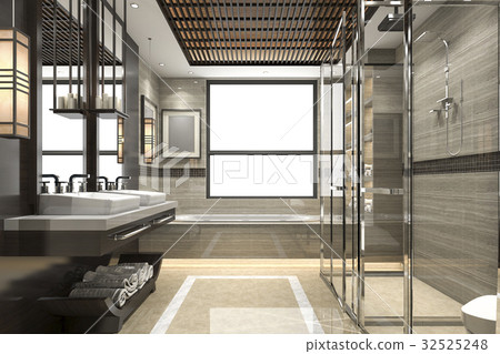 modern loft bathroom with luxury tile decor bath 32525248