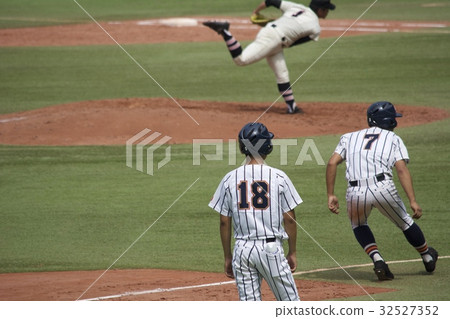 High School Baseball Runner Coach 32527352