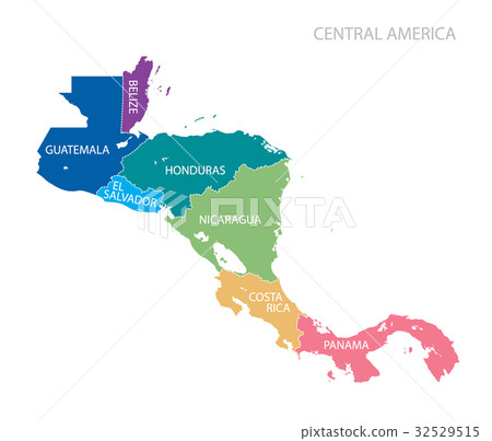 central america, map, maps 32529515