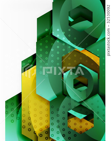 Vector 3d hexagon background - Stock Illustration [32530092] - PIXTA