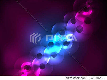 Glowing circles in the dark 32530236