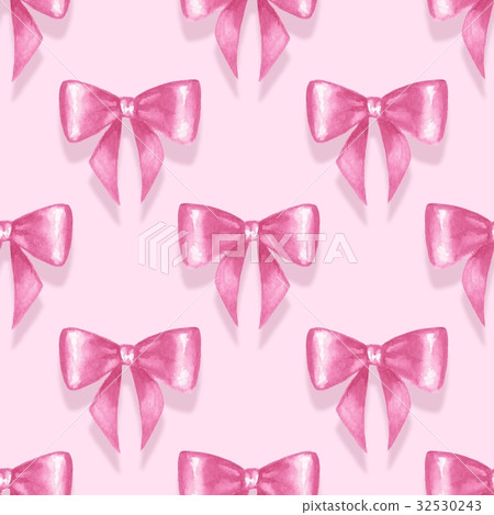 Seamless pattern with watercolor bow Seamless pattern with watercolor bow 32530243
