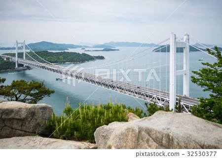 Okayama Prefecture Kurashiki-shi Shimotsui Seto Ohashi Bridge Okayama Prefecture Kurashiki-shi Shimotsui Seto Ohashi Bridge 32530377