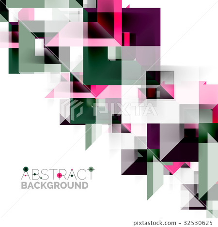 Modern square geometric pattern design on white Modern square geometric pattern design on white 32530625