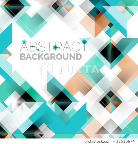 Modern square geometric pattern design on white Modern square geometric pattern design on white 32530674