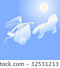 Cartoon character rain 32531213