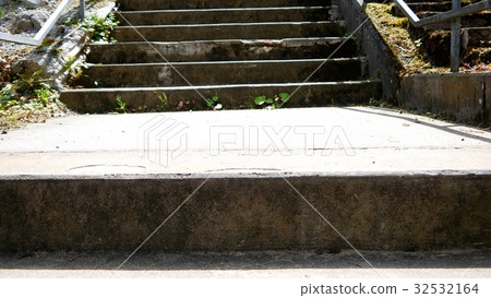 An overgrown concrete staircase An overgrown concrete staircase 32532164