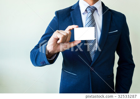 business man showing business card business man showing business card 32533287