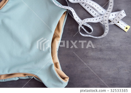 Woman fashion bikini body flatlay 32533385