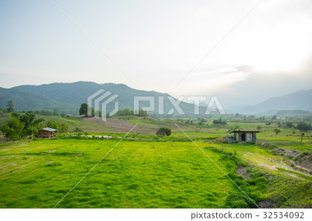 Natural view in the evening at Pai, Thailand 32534092