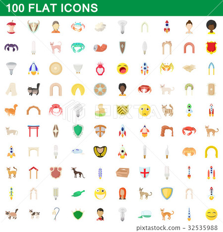100 flat icons set 100 flat icons set 32535988