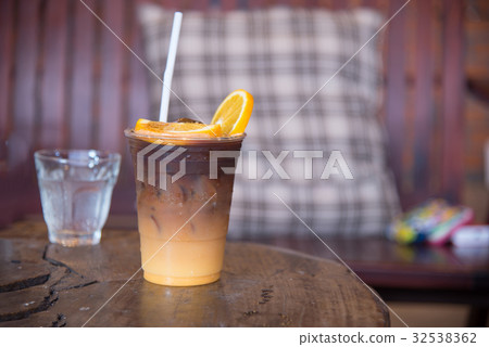 Colombia ice coffee mixed with orange juice Colombia ice coffee mixed with orange juice 32538362