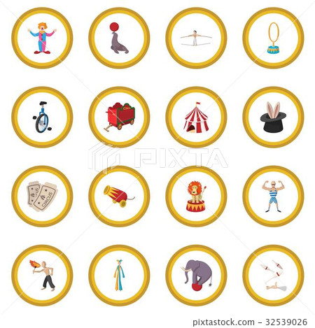 Circus show icon circle Circus show icon circle 32539026